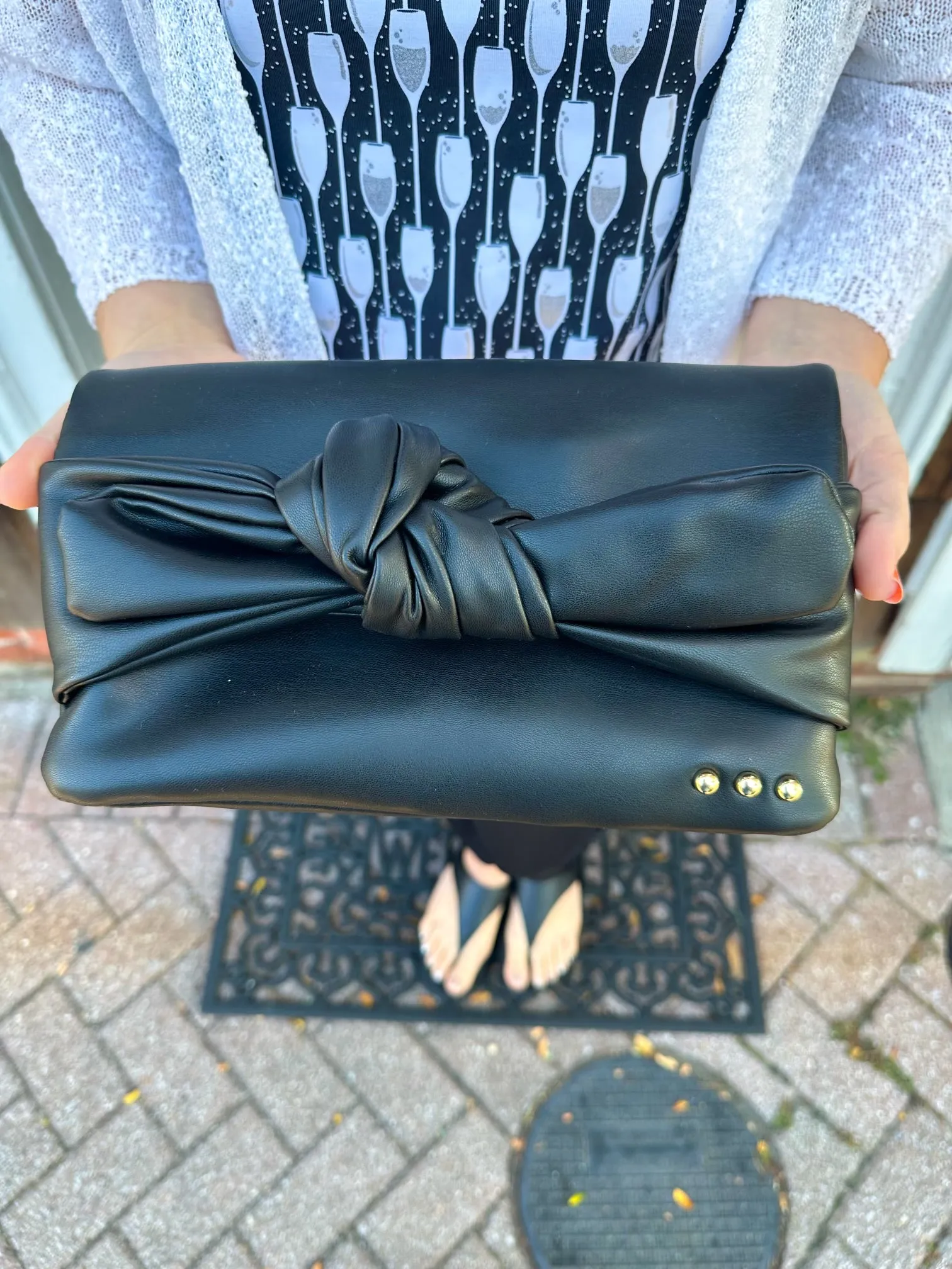 Black Billie Clutch Crossbody Bag