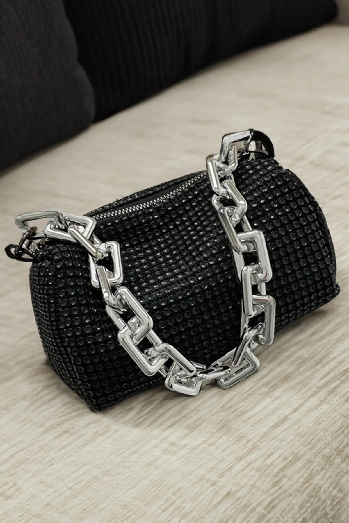 Black Moonstone Versatile Chain Bag - S23 - WHB0076