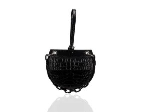 Black Semi Round Tania Bag