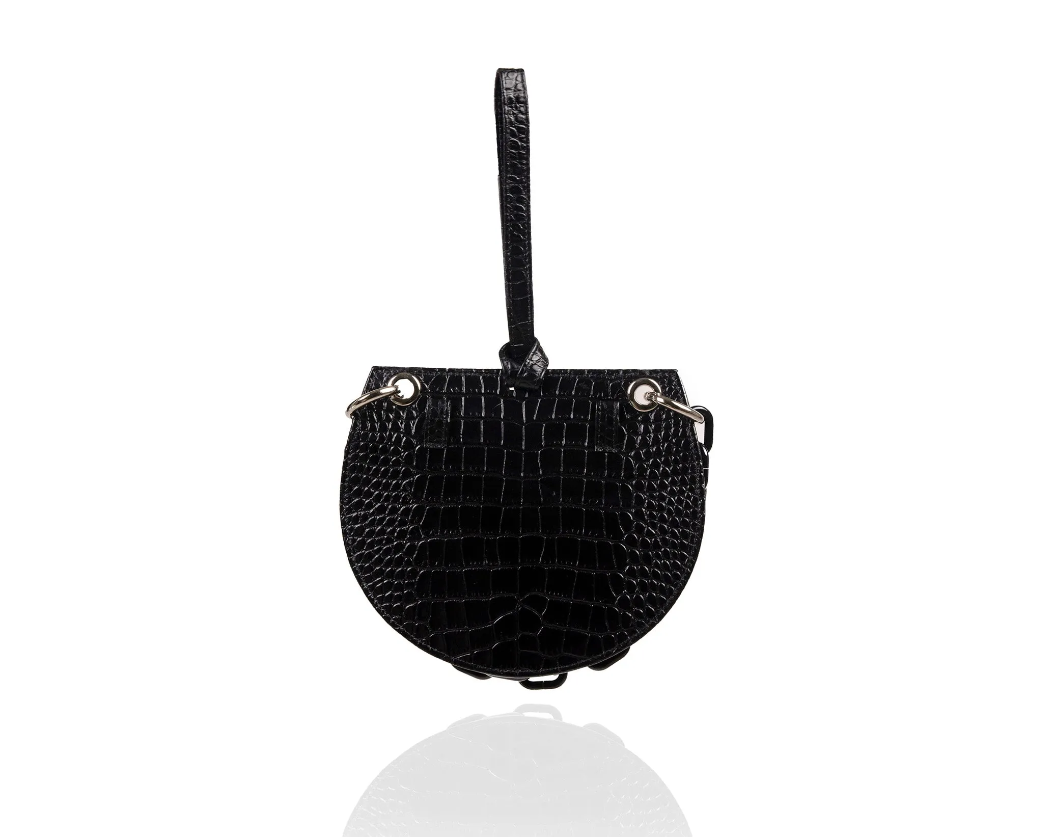 Black Semi Round Tania Bag