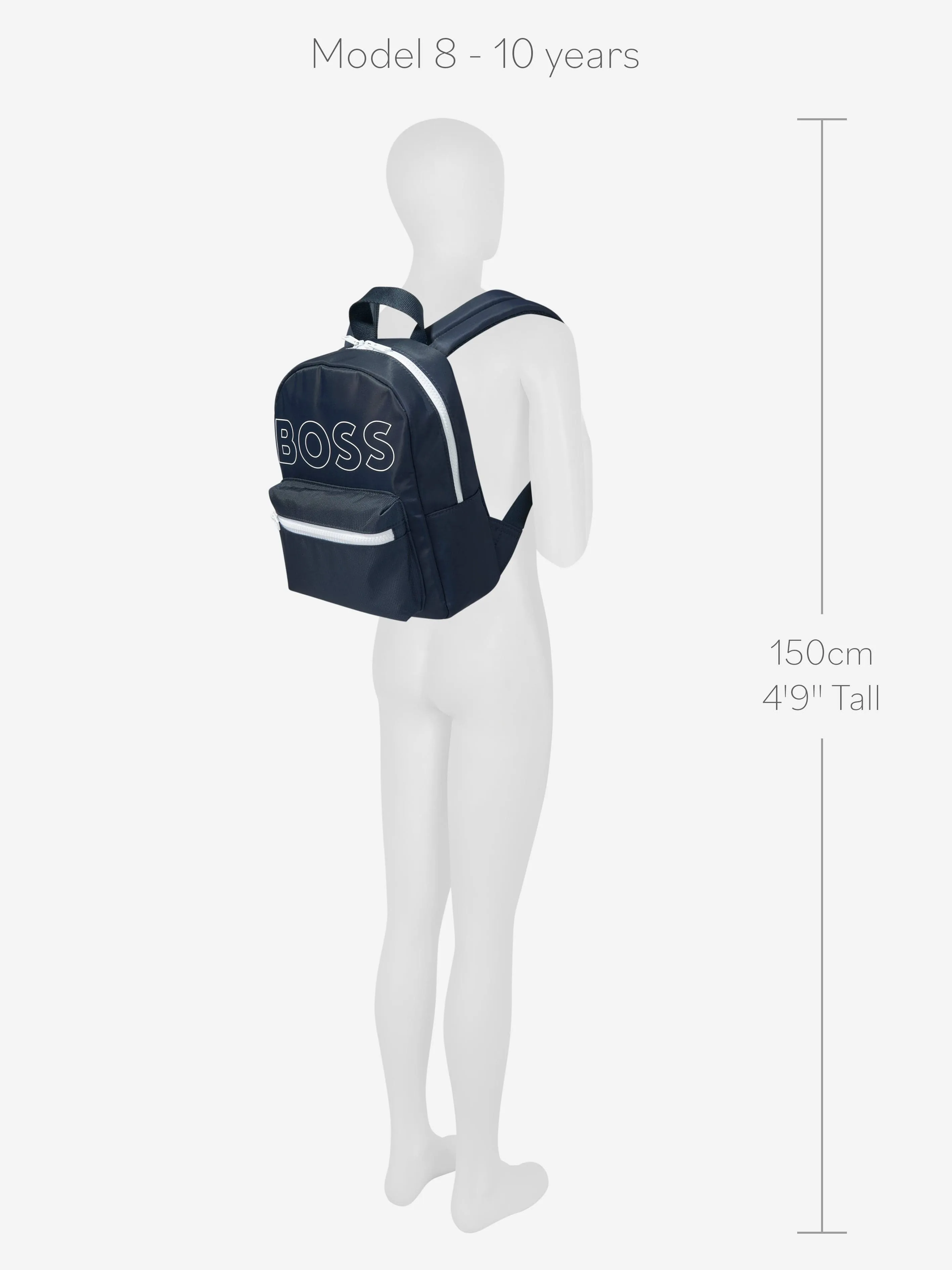 BOSS Kids Logo Backpack In Navy