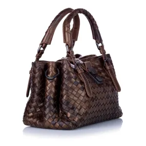 Bottega Veneta Intrecciato Roma Leather Satchel (SHG-28446)