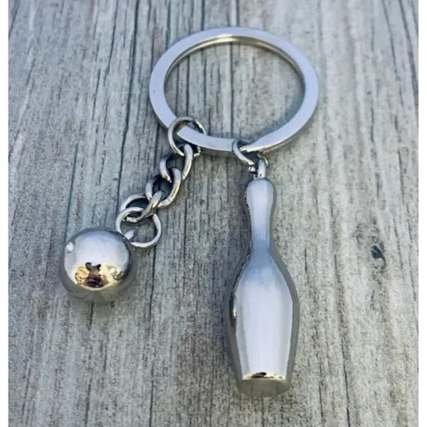 Bowling Ball & Pin Keychain