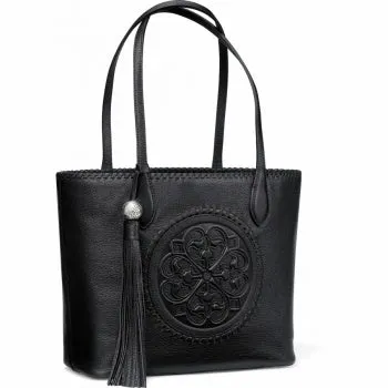 Brighton BLACK Leather Tote Gabriella Medallion From The Ferrara Collection H35433