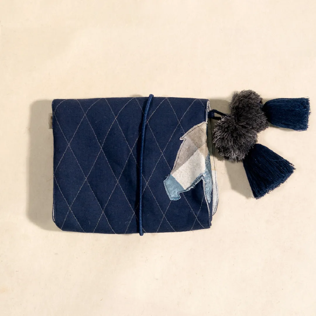 Cable Pouch -Gond Bhalu-Navy Blue-Frgccpbr0001