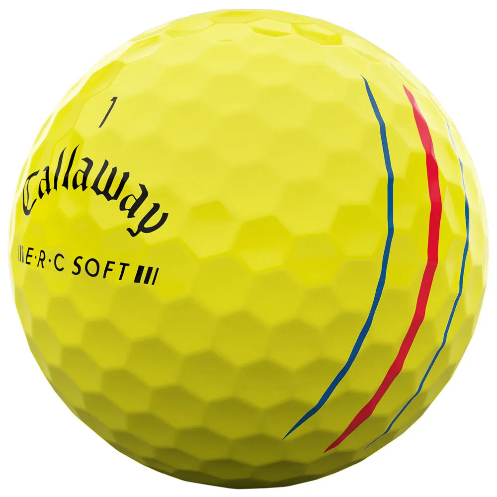 Callaway ERC Soft Triple Track Golf Balls  - Yellow - 12 Pack