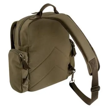 Canvas & Leather Vintage Sling Backpack