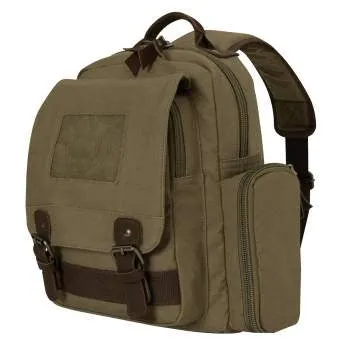 Canvas & Leather Vintage Sling Backpack