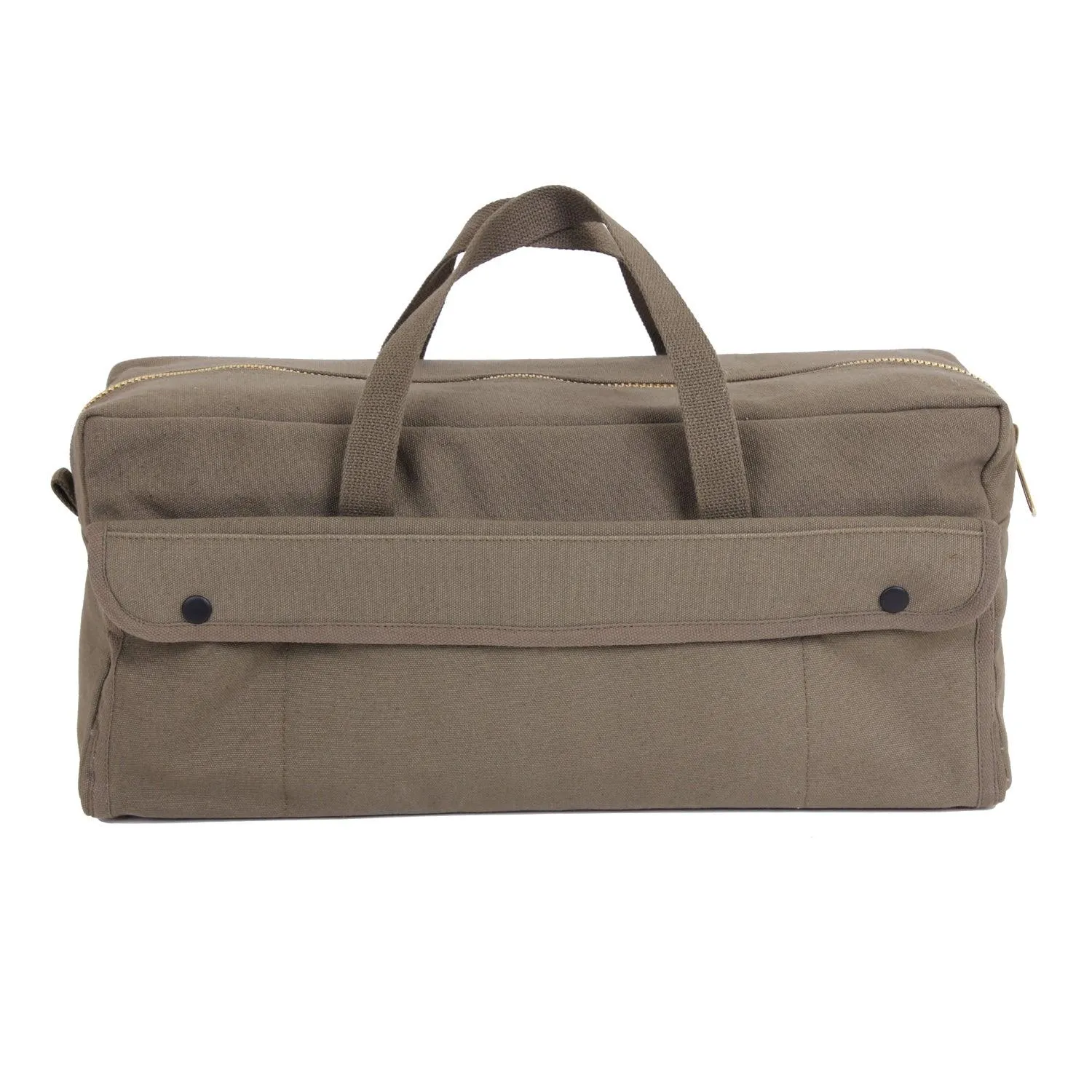 Canvas Jumbo Tool Bag With Brass Zipper