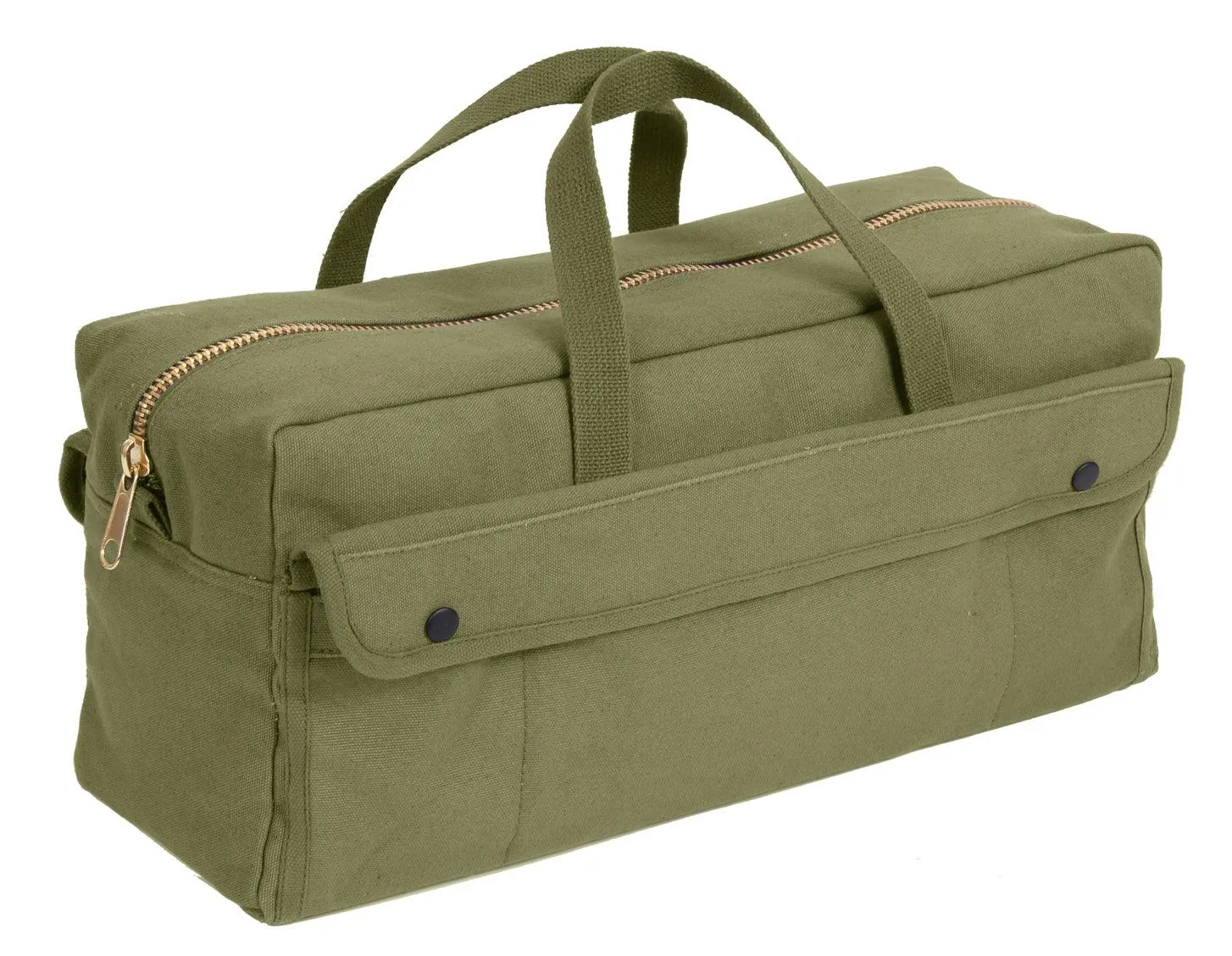 Canvas Jumbo Tool Bag With Brass Zipper