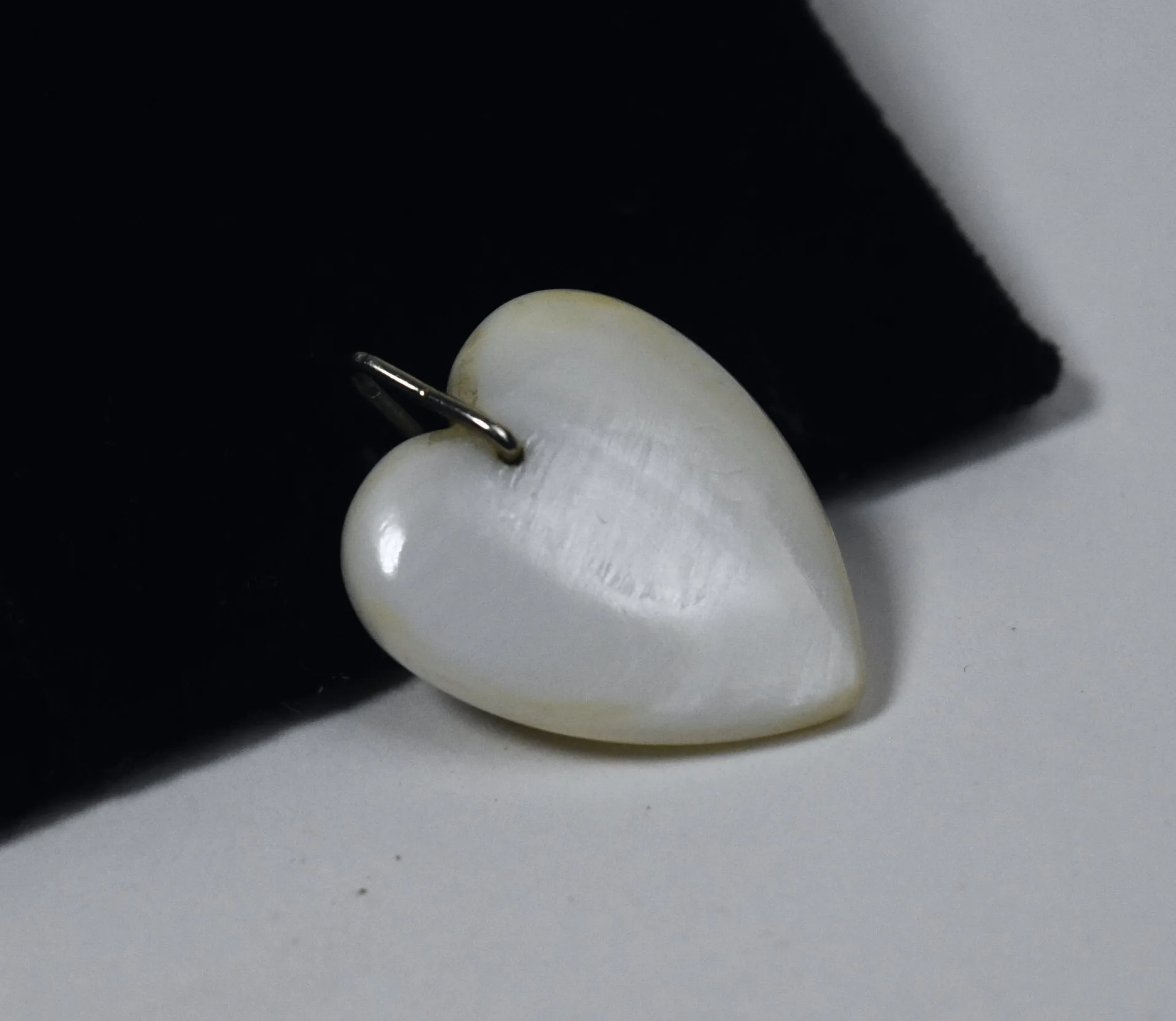 Carved Shell Heart Pendant