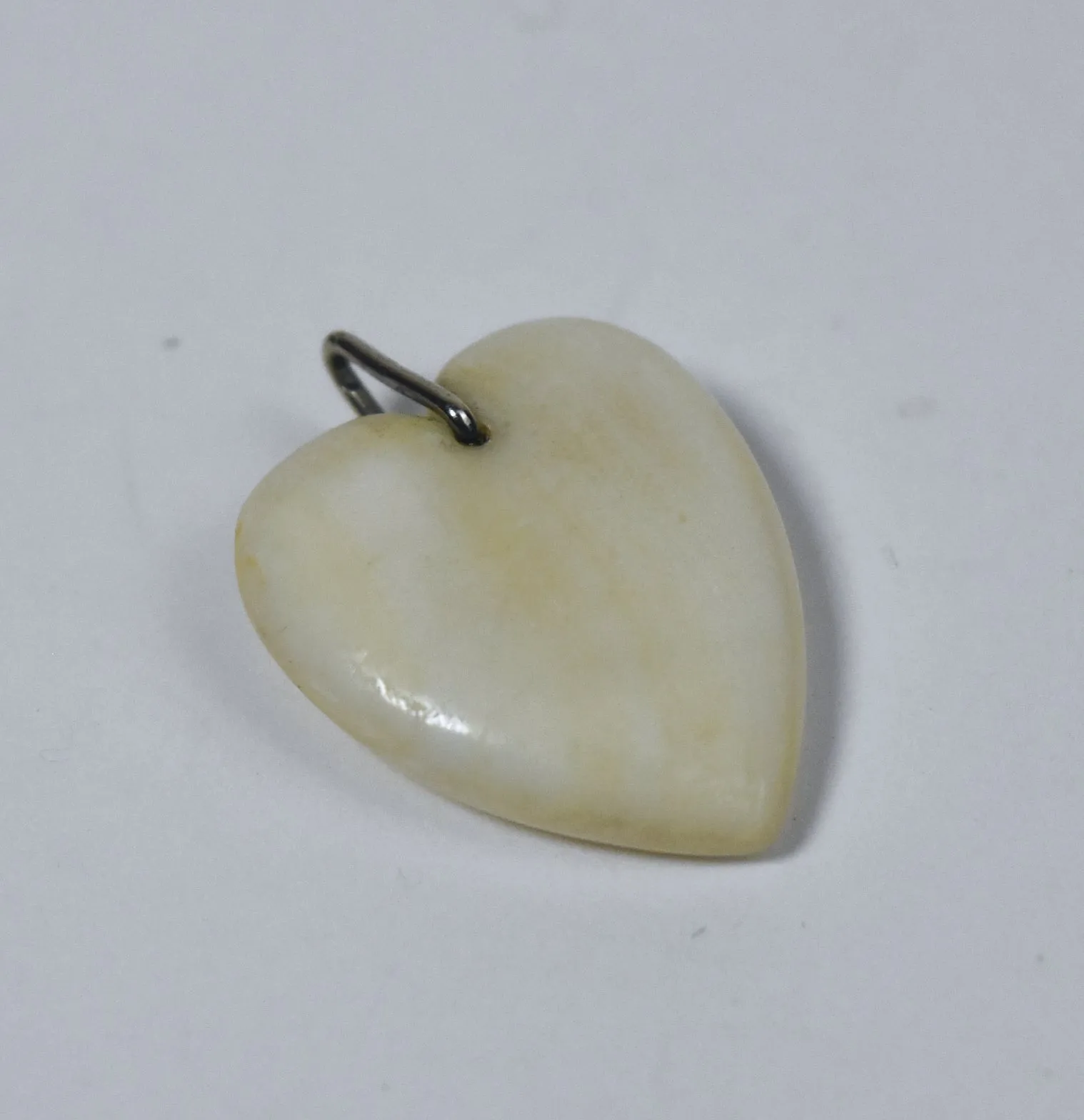 Carved Shell Heart Pendant