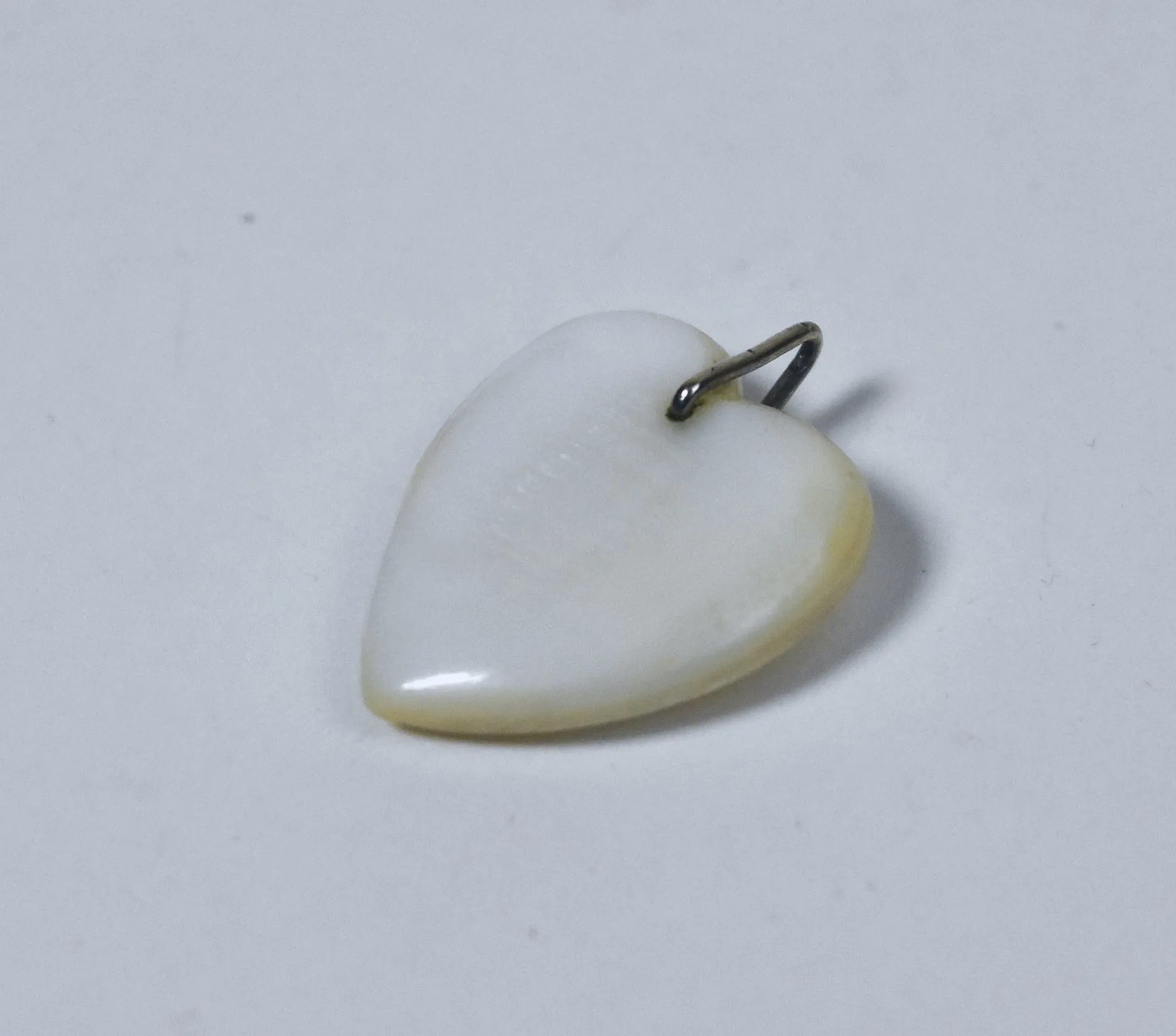 Carved Shell Heart Pendant