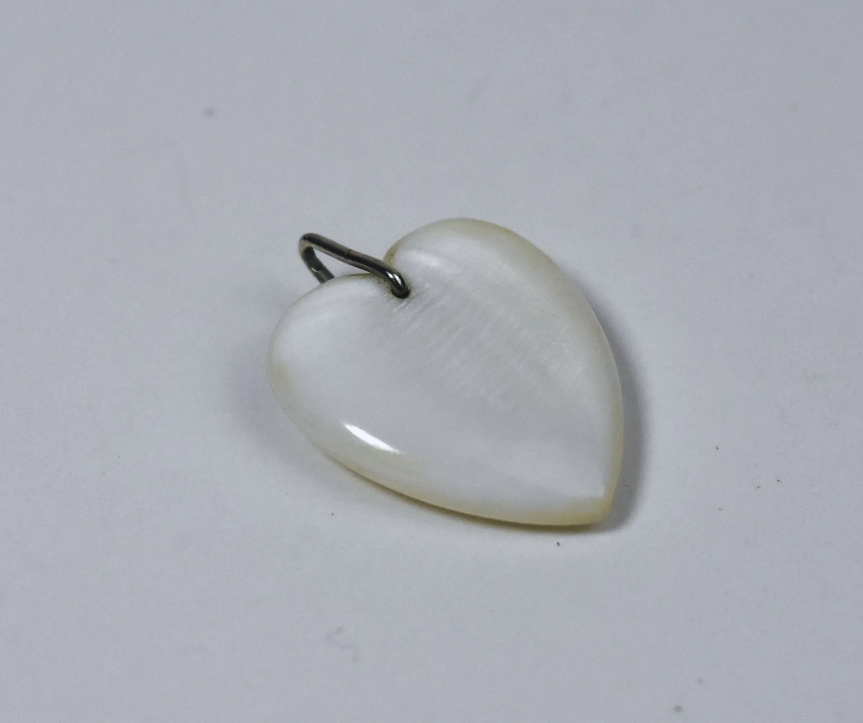 Carved Shell Heart Pendant