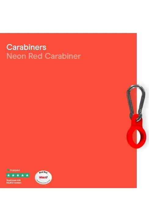 Chilly's Water Bottle Carabiner Neon Red CBCARNERED