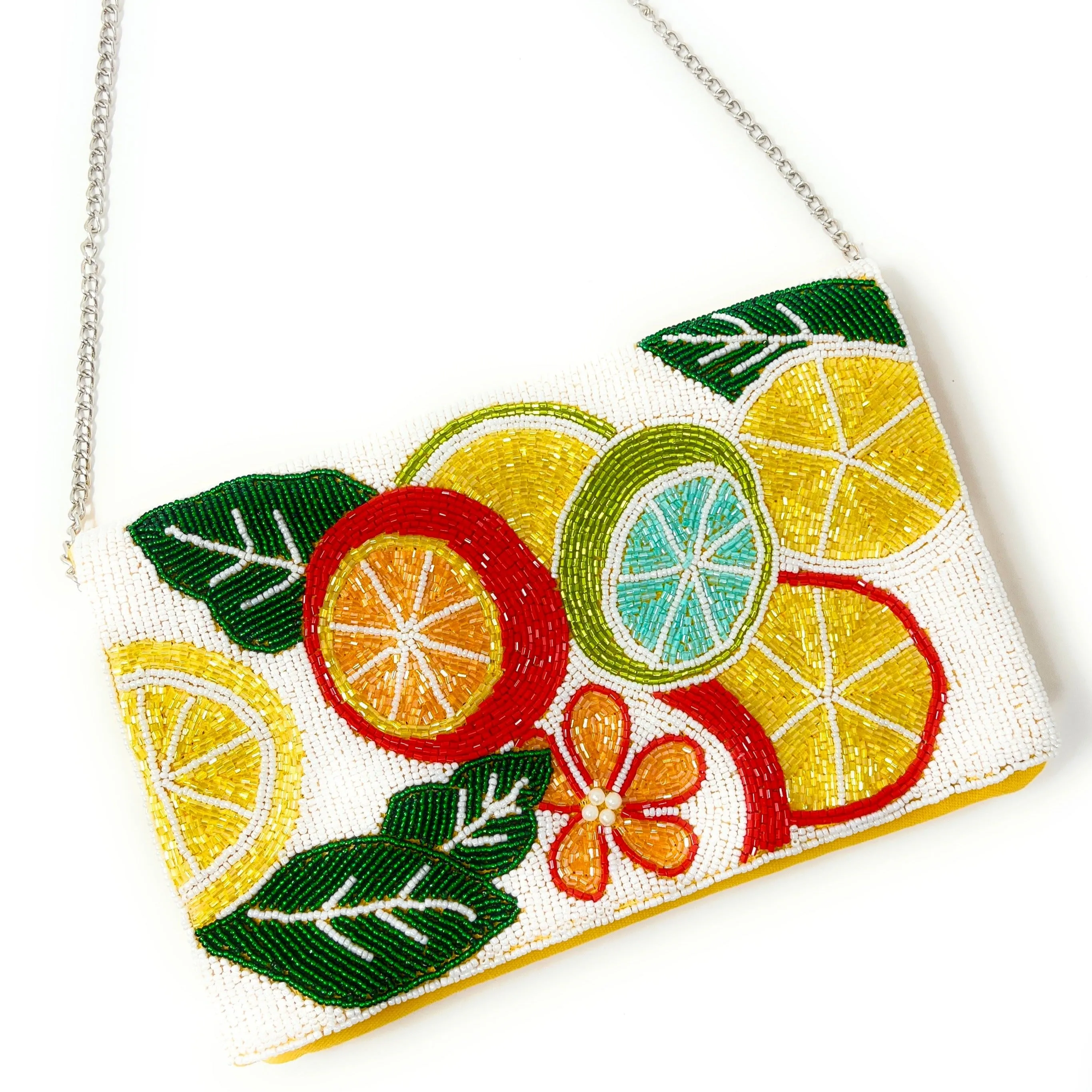 Citrus Beaded Clutch Purse