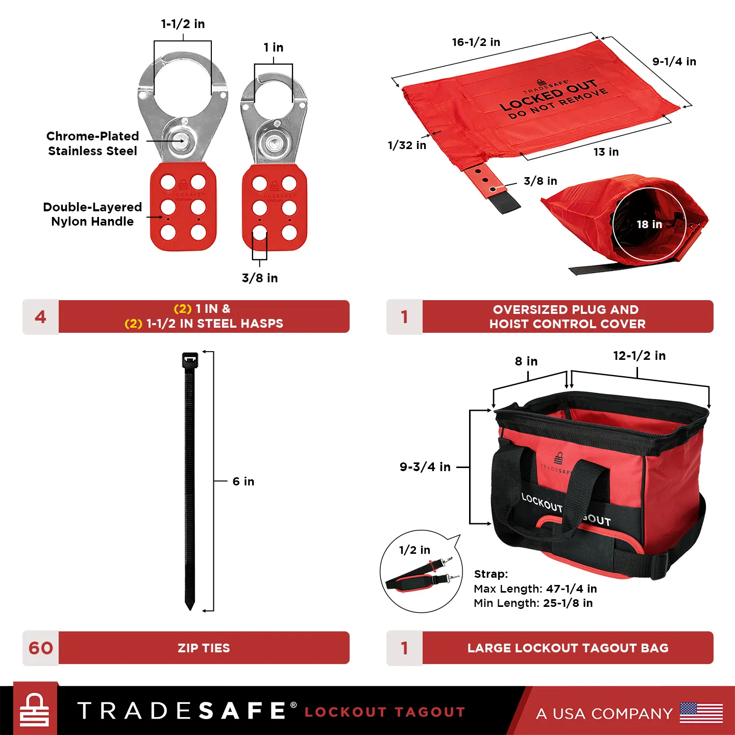 Complete Electrical Lockout Tagout Kit - 90 LOTO Devices