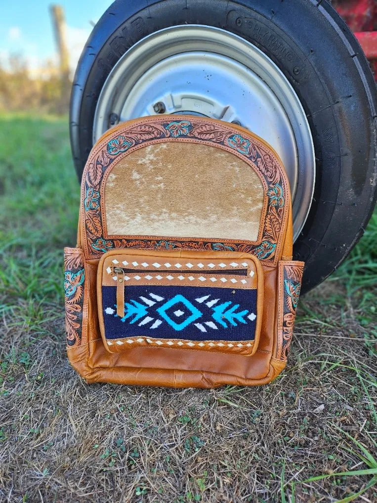 Cowhide Woven Diaper Bag