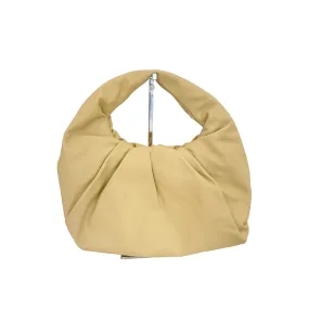 Cream Leather Hobo Bag