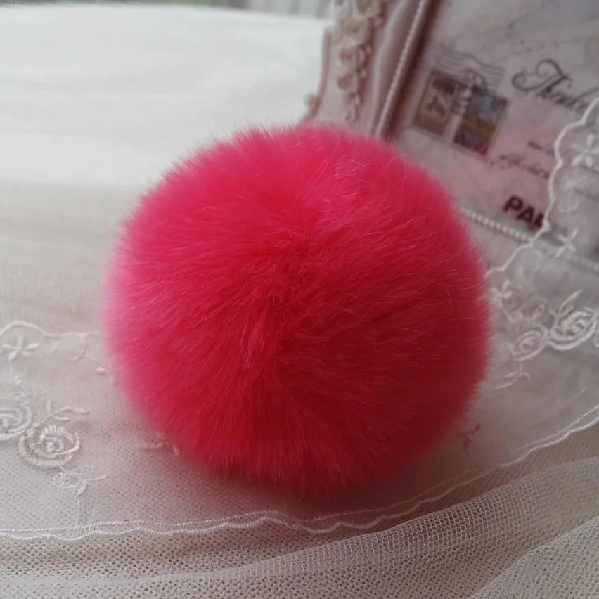 Cute Faux Rabbit Fur Ball Chain