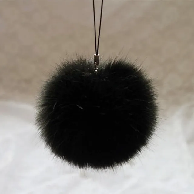 Cute Faux Rabbit Fur Ball Chain