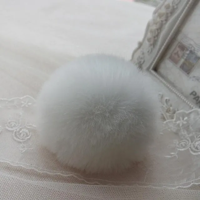 Cute Faux Rabbit Fur Ball Chain