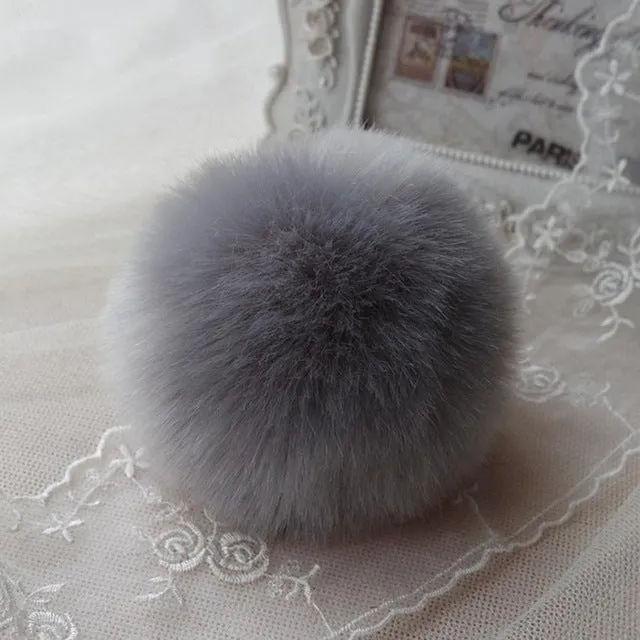 Cute Faux Rabbit Fur Ball Chain