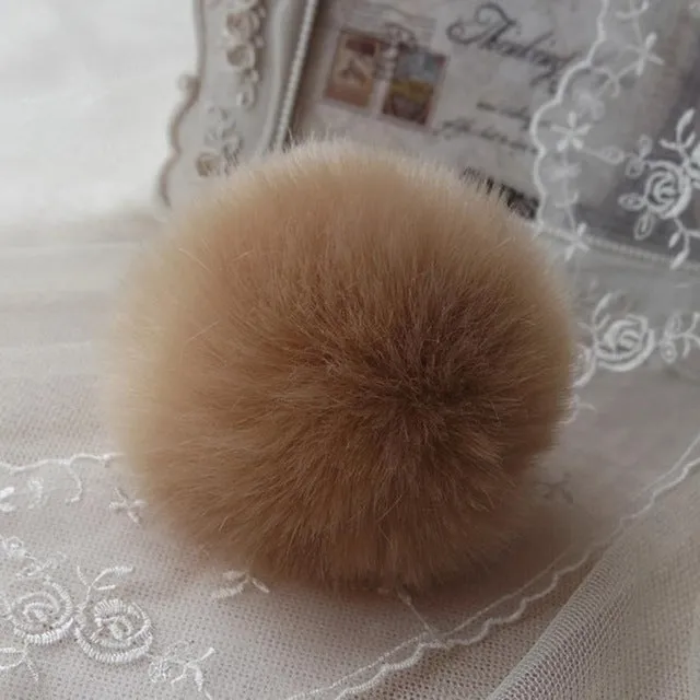 Cute Faux Rabbit Fur Ball Chain