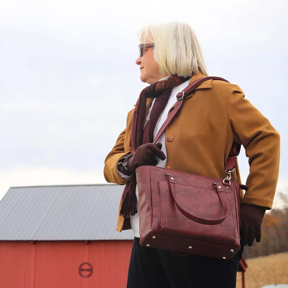 Daily Shoulder Tote, Washable USA Cowhide