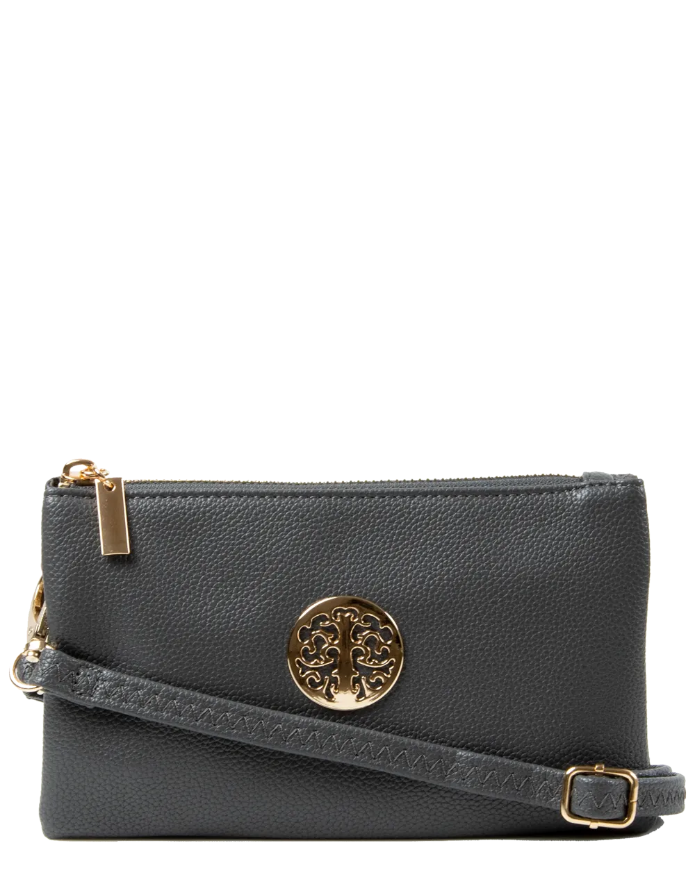 Dark Grey Clutch Bag | Toni