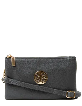 Dark Grey Clutch Bag | Toni