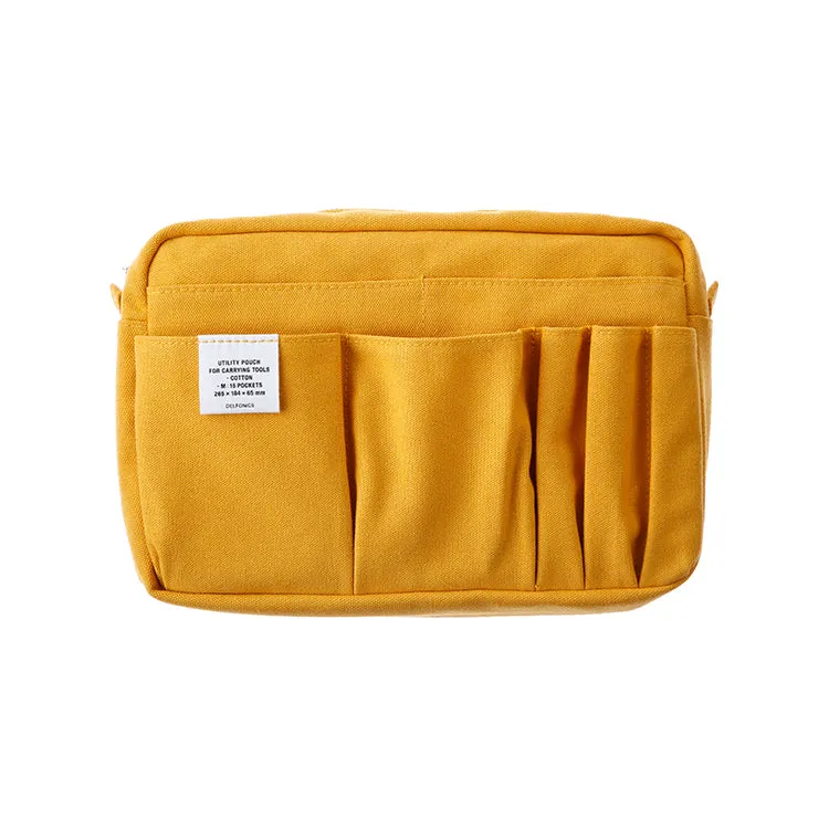 Delfonics Utility Pouch - Medium Size / Yellow - , Delfonics Inner Carrying Bag M Size