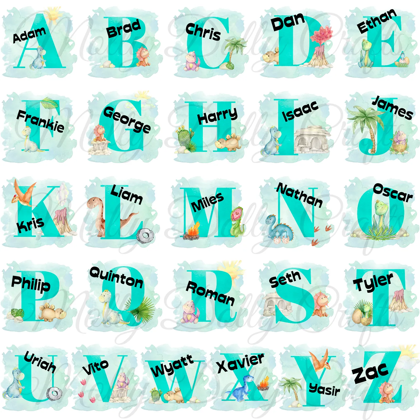 Dino Alphabet Personalised Aluminium Straw Water Bottle 650ml