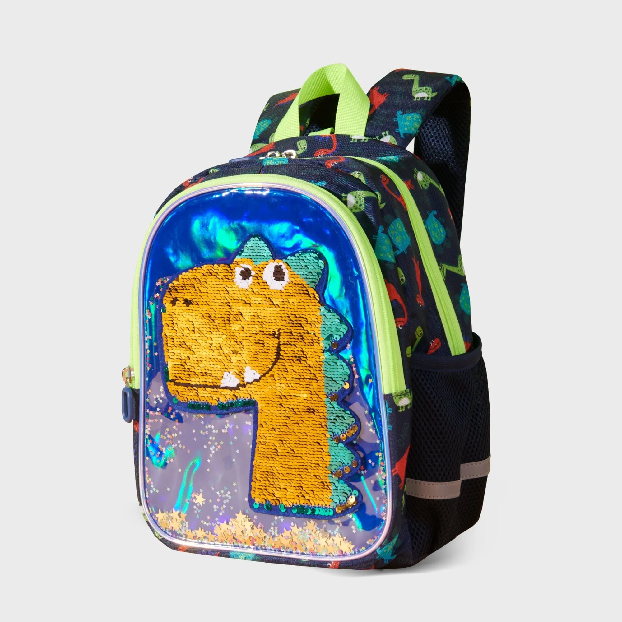 Dinosaur Kids Backpack Reversible Sequins