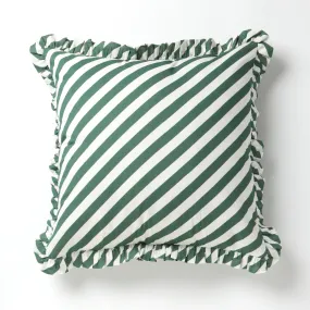 DISHASTRIPE Olive Cotton Cushion