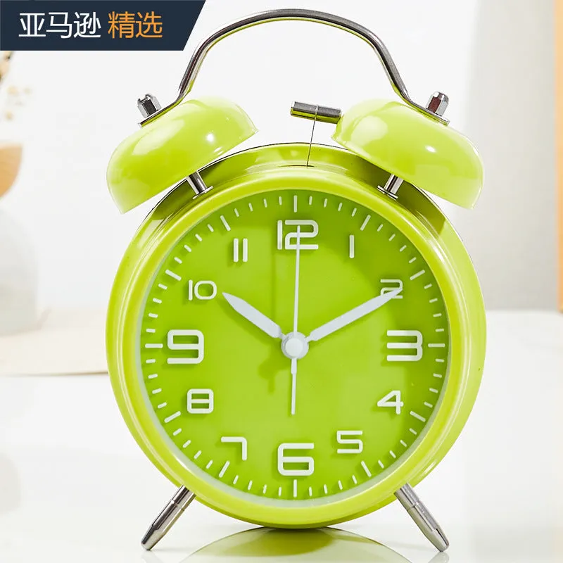 Double Bell Alarm Clock Classic Mute Student Loud Double Bell 3D Digital Ringing Bell