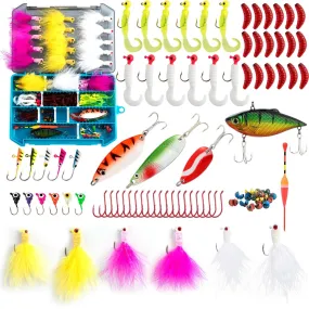 Dr.Fish 132pcs Ice Fishing Lures Kit