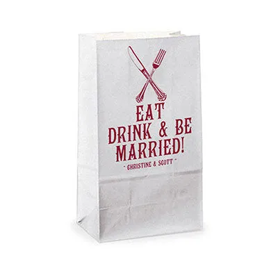 Eat Drink & Be Married Favor Bag