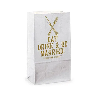 Eat Drink & Be Married Favor Bag