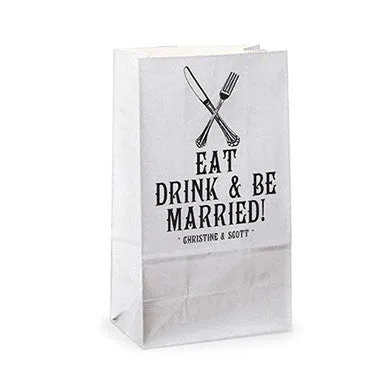 Eat Drink & Be Married Favor Bag