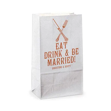 Eat Drink & Be Married Favor Bag