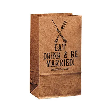 Eat Drink & Be Married Favor Bag