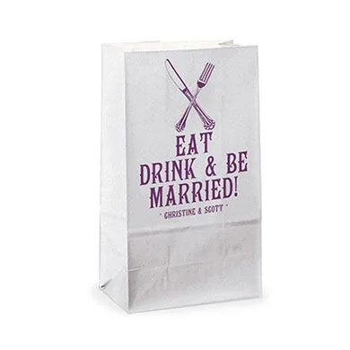 Eat Drink & Be Married Favor Bag