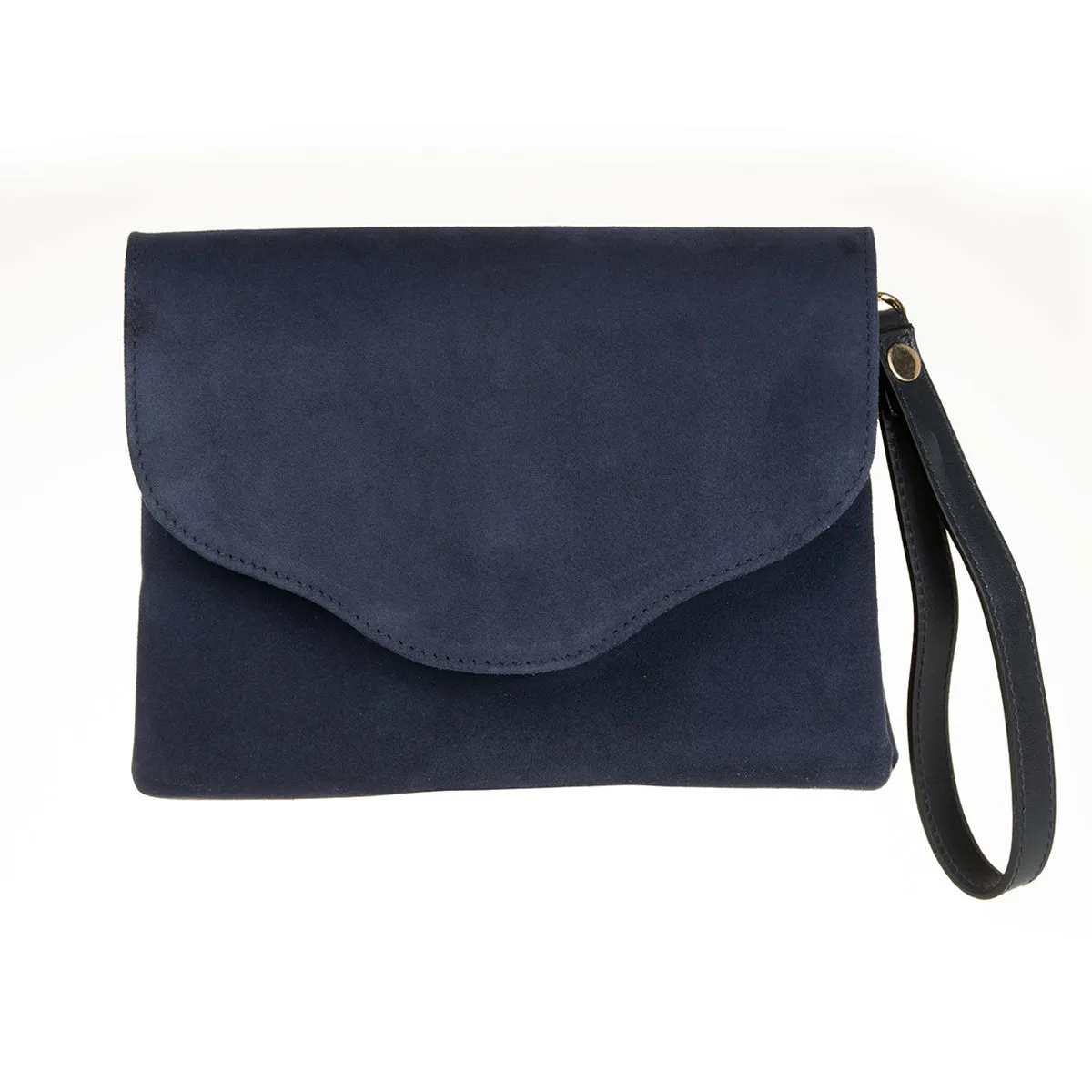 Ellie Clutch Bag - Navy Suede