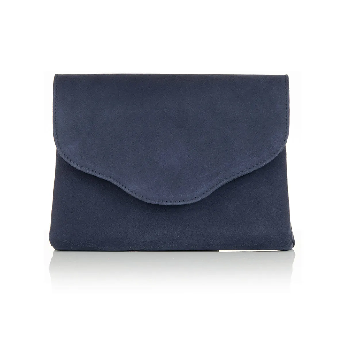 Ellie Clutch Bag - Navy Suede