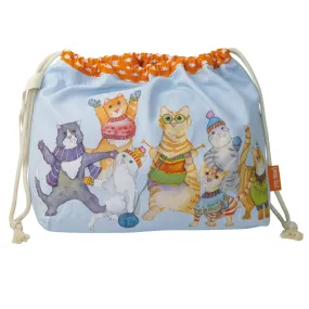 Emma Ball - Drawstring Bag - Kittens in Mittens