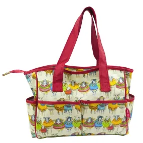 Emma Ball - Large Oilskin Bag - Sheep in Sweaters