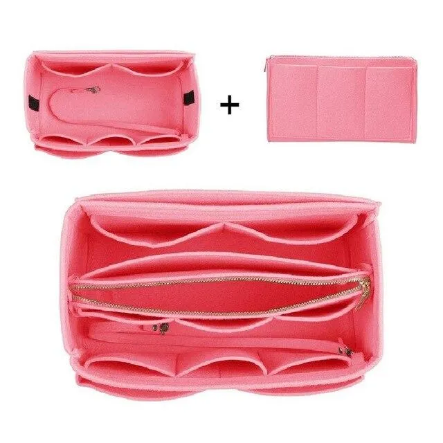 Fashionable Portable Felt Cloth Cosmetic Bags For Home Travel