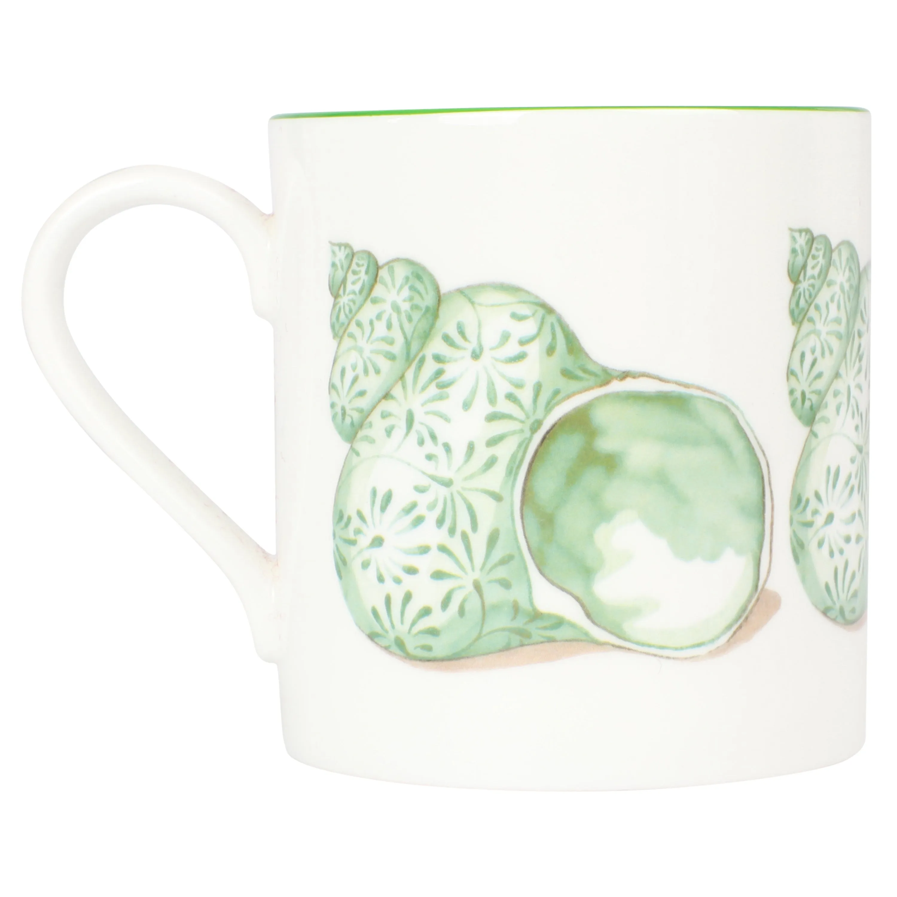 Fine Bone China Mug : SHELL - GREEN