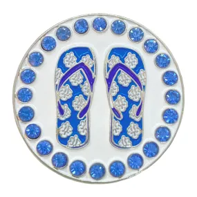 Flip Flops (Blue) Golf Ball Marker Only